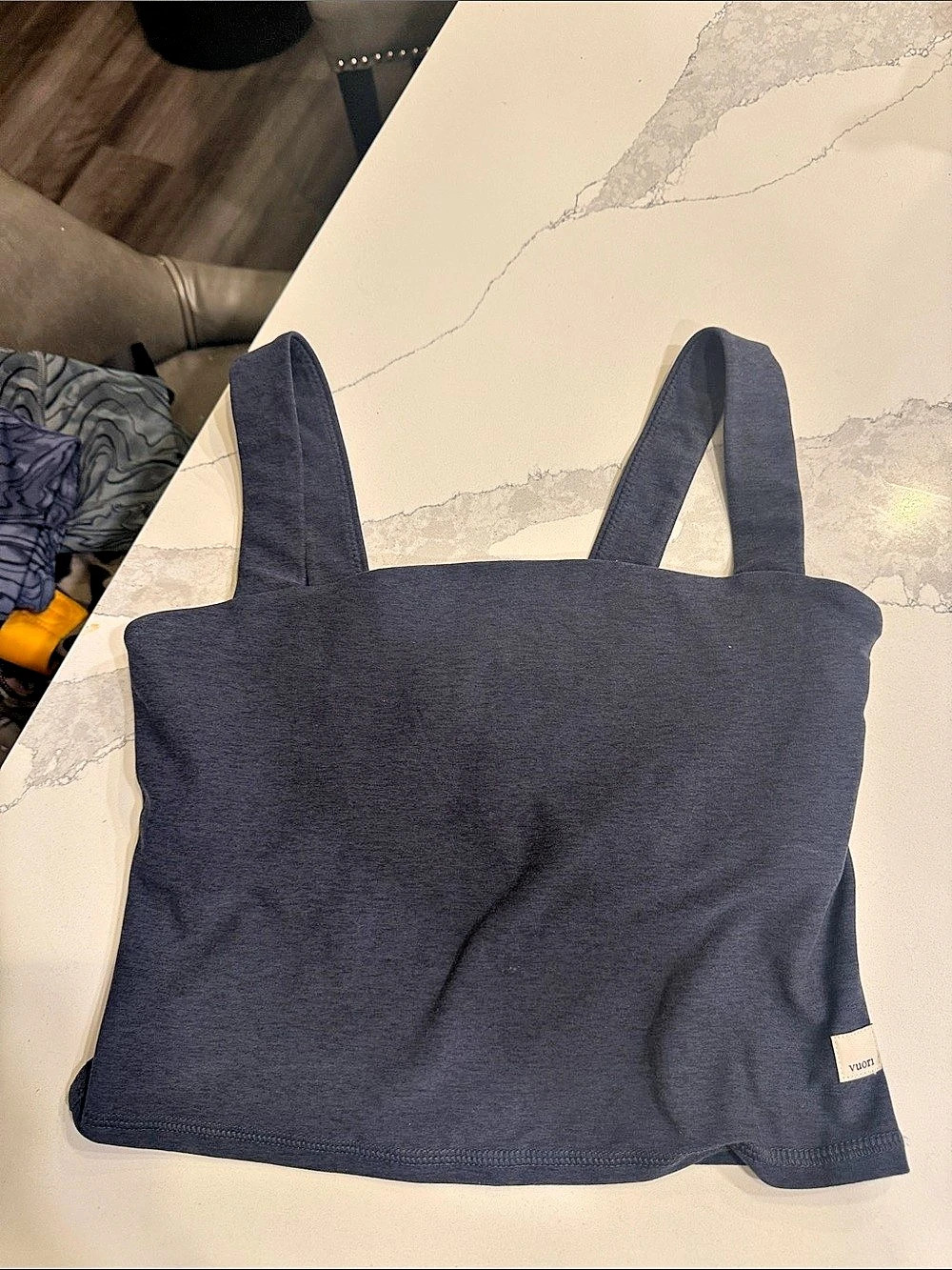 vuori Elevation Square Neck Tank Women'Small Tank Top Blue Small
